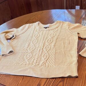 Charter Club pale yellow Cable Knit Sweater